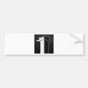 Autocollant De Voiture Texture Chats Noir Blanc