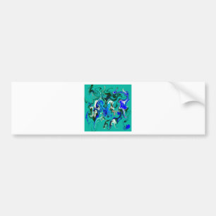 Autocollant De Voiture texture de marbre turquoise