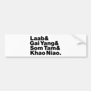 Autocollant De Voiture Thai Isaan Street Food