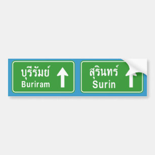 Autocollant De Voiture ⚠ thaïlandais de poteau de signalisation de rou