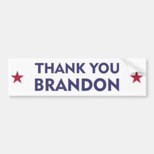 Autocollant De Voiture Thank You Brandon