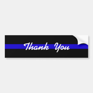 AUTOCOLLANT DE VOITURE THANK YOU SUPPORT POLICE BUMPER STICKER