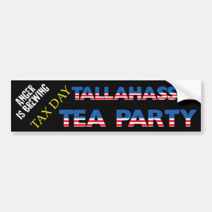 AUTOCOLLANT DE VOITURE THÉ À PARTI DU JOUR DE L'IMPÔT - TALLAHASSEE