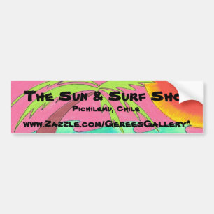 Autocollant De Voiture The Sun et magasin de surf