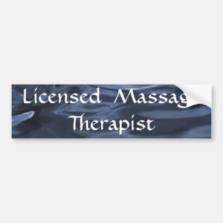 Autocollant De Voiture Thérapeute autorisé de massage (bleu)