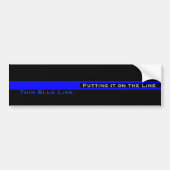 Autocollant De Voiture Thin Blue Line Police Appreciation LEO (Devant)