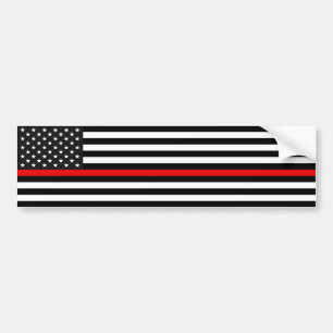 Autocollant De Voiture Thin Red Line American Flag