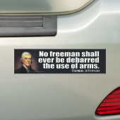 Autocollant De Voiture Thomas Jefferson Citation sur le 2ème Amendement (En voiture)