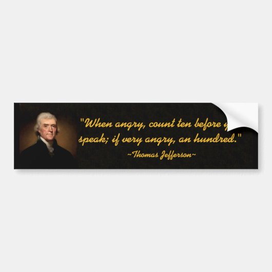 Autocollant De Voiture Thomas Jefferson Sticker Ten & One Hundred Bumper (Devant)