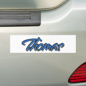 Autocollant De Voiture Thomas Nom bleu Aufkleber Autoaufkleber Sticker (En voiture)