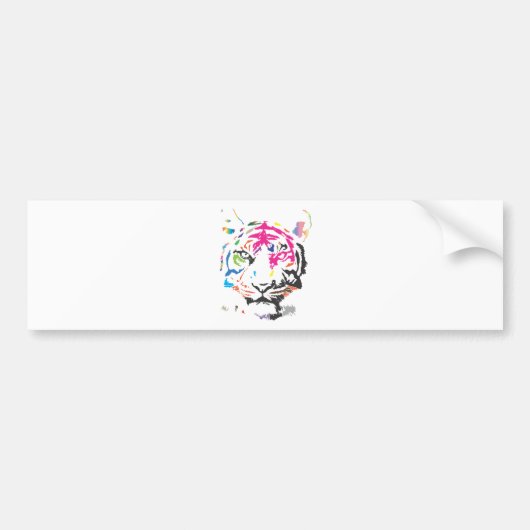 Autocollant De Voiture Tigre d'arc-en-ciel (Devant)
