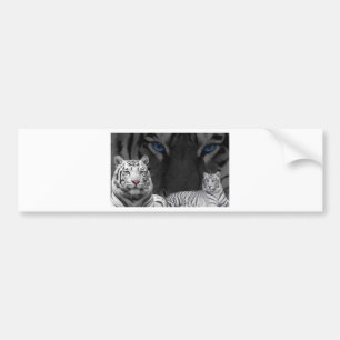 Autocollant De Voiture Tigres blancs