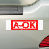 Autocollant De Voiture Timbre A-OK (En voiture)