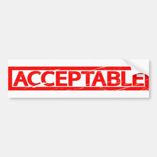 Autocollant De Voiture Timbre acceptable (Devant)
