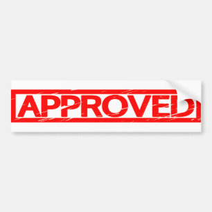 Autocollant De Voiture Timbre approuvé