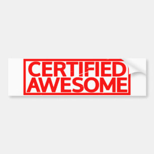 Autocollant De Voiture Timbre Awesome Certifié