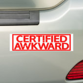 Autocollant De Voiture Timbre Awkward Certifié (En voiture)