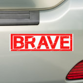 Autocollant De Voiture Timbre courageux (En voiture)