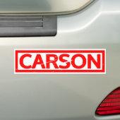 Autocollant De Voiture Timbre de Carson (En voiture)
