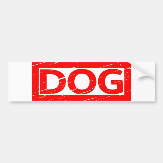 Autocollant De Voiture Timbre de chien (Devant)