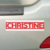 Autocollant De Voiture Timbre de Christine (En voiture)