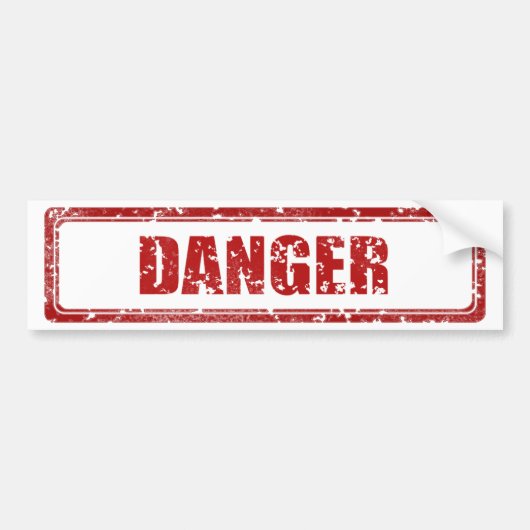 Autocollant De Voiture Timbre de danger (Devant)