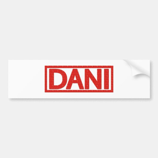 Autocollant De Voiture Timbre de Dani (Devant)