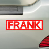 Autocollant De Voiture Timbre de Frank (En voiture)