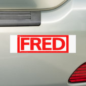 Autocollant De Voiture Timbre de Fred (En voiture)
