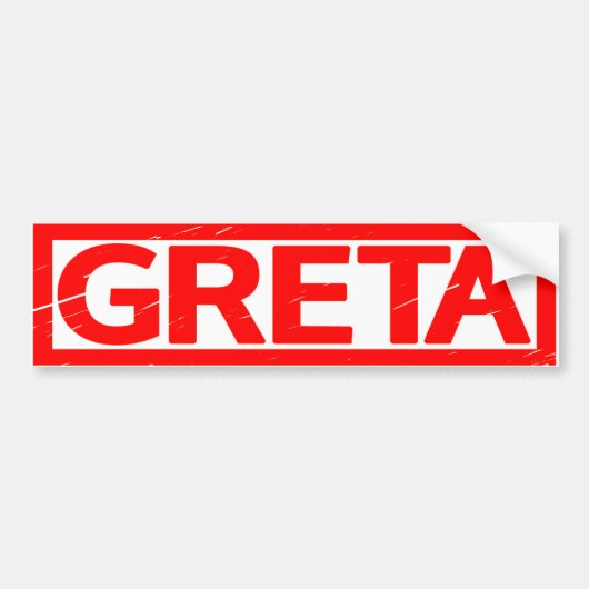 Autocollant De Voiture Timbre de Greta (Devant)