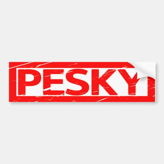 Autocollant De Voiture Timbre de Pesky (Devant)
