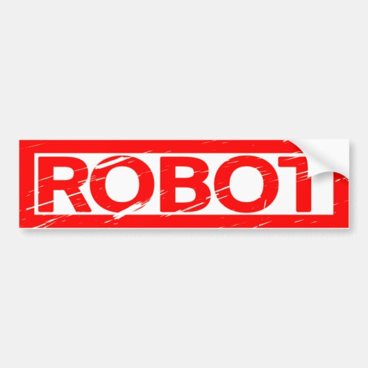 Autocollant De Voiture Timbre de robot (Devant)