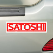 Autocollant De Voiture Timbre de Satoshi (En voiture)