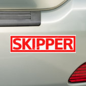 Autocollant De Voiture Timbre de skipper (En voiture)