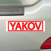 Autocollant De Voiture Timbre de Yakov (En voiture)