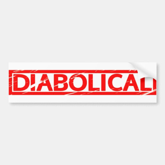 Autocollant De Voiture Timbre diabolique (Devant)