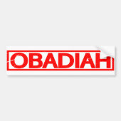 Autocollant De Voiture Timbre d'Obadiah (Devant)