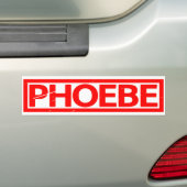Autocollant De Voiture Timbre Phoebe (En voiture)