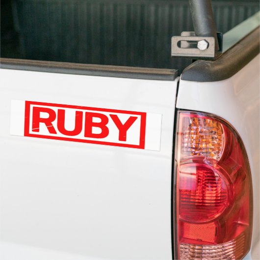 Autocollant De Voiture Timbre Ruby (Sur camion)