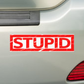 Autocollant De Voiture Timbre stupide (En voiture)