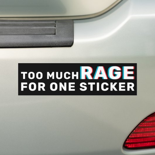 Autocollant De Voiture Too Much Rage No Kings Protest 2025  (En voiture)