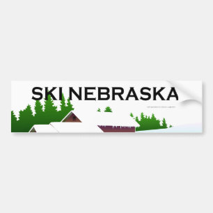 Autocollant De Voiture TOP Ski Nebraska