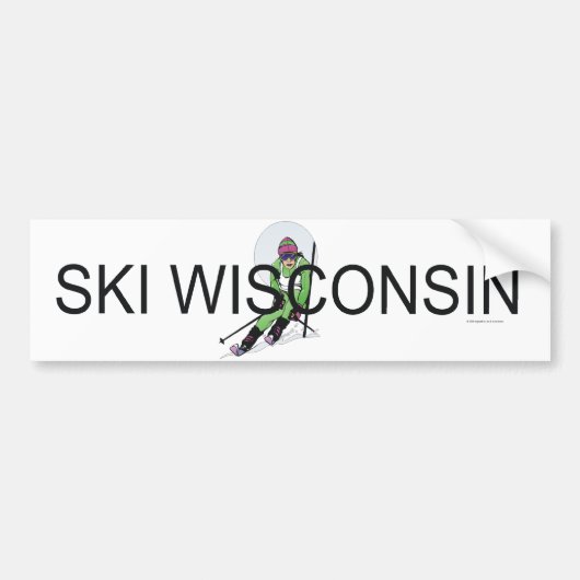 Autocollant De Voiture TOP Ski Wisconsin (Devant)