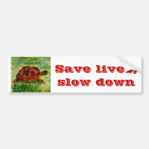 Autocollant De Voiture Tortue d'art animal reptile