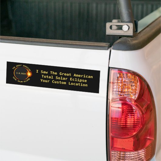 Autocollant De Voiture Total Solar Eclipse 4.8.2024 USA Custom Location (Sur camion)