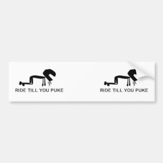 Autocollant De Voiture Tour jusqu'à ce que vous vomissiez