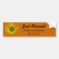 Tournesol Jaune sur Orange Juste Marié Mariage
