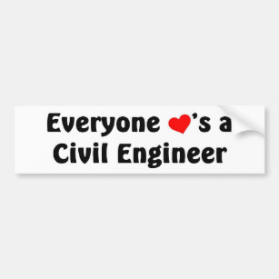 Autocollant De Voiture Tout le monde aime un ingénieur civil