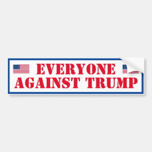 Autocollant De Voiture Tout le monde contre Trump Bumper Sticker