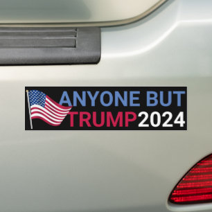 Autocollant De Voiture Toute personne sauf Trump drôle élection de 2024